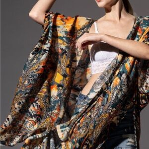 NWT VARIETY AVAILABLE kimono-bohemian layer-flowy beach cover-style 100%
viscose